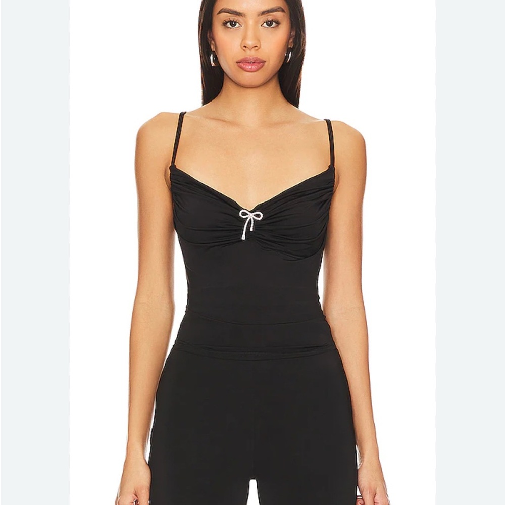 Lovers + Friends Black Spaghetti Strap Top